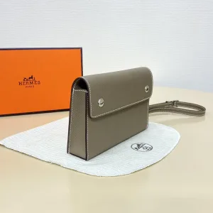Hermes Roulis Slim Small Etoupe 18cm