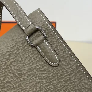 Hermes Roulis Slim Small Etoupe 18cm