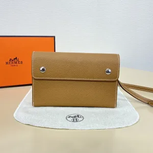 Hermes Roulis Slim Small Gold Brown 18cm