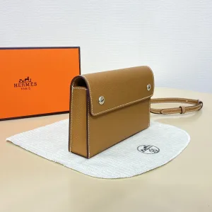 Hermes Roulis Slim Small Gold Brown 18cm
