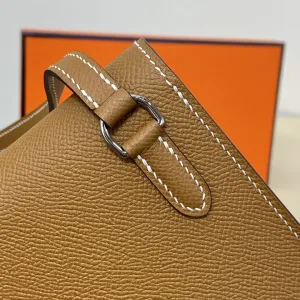 Hermes Roulis Slim Small Gold Brown 18cm
