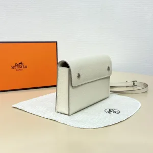 Hermes Roulis Slim Small White 18cm