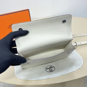 Hermes Roulis Slim Small White 18cm