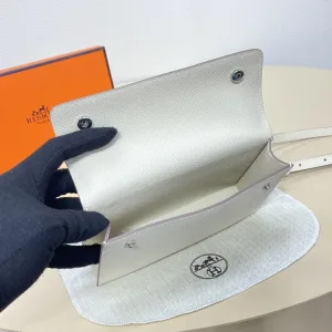 Hermes Roulis Slim Small White 18cm