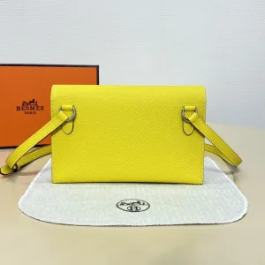 Hermes Roulis Slim Small Yellow 18cm