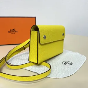 Hermes Roulis Slim Small Yellow 18cm