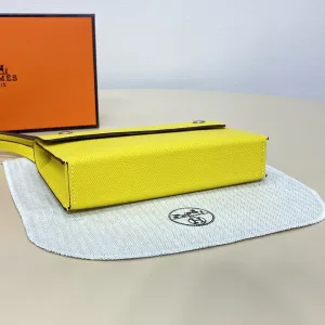 Hermes Roulis Slim Small Yellow 18cm