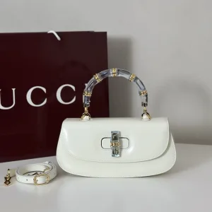 Gucci Bamboo 1947 Mini Bag White 20cm