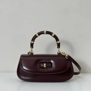 Gucci Bamboo 1947 Mini Bag Burgundy 20cm