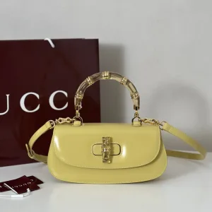 Gucci Bamboo 1947 Mini Bag Yellow 20cm 2