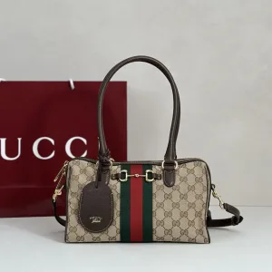 Gucci Ophidia Web Stripe Tote Bag Beige 38cm