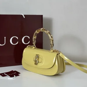 Gucci Bamboo 1947 Mini Bag Yellow 20cm